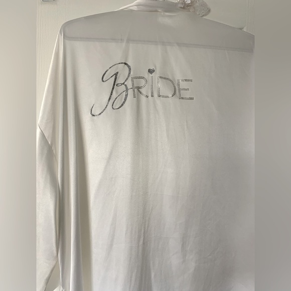 O/S rhinestone satin bridal robe - Picture 1 of 2